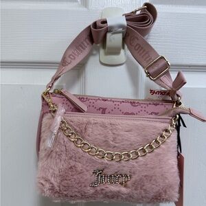 NWT Juicy Couture Double Trouble Pink Crossbody Bag